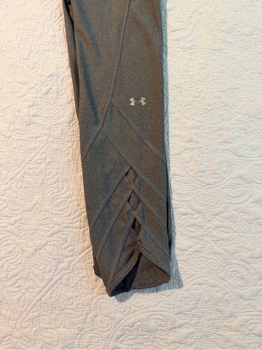 Under Armour Charcoal Grey Cropped Performance Leggings